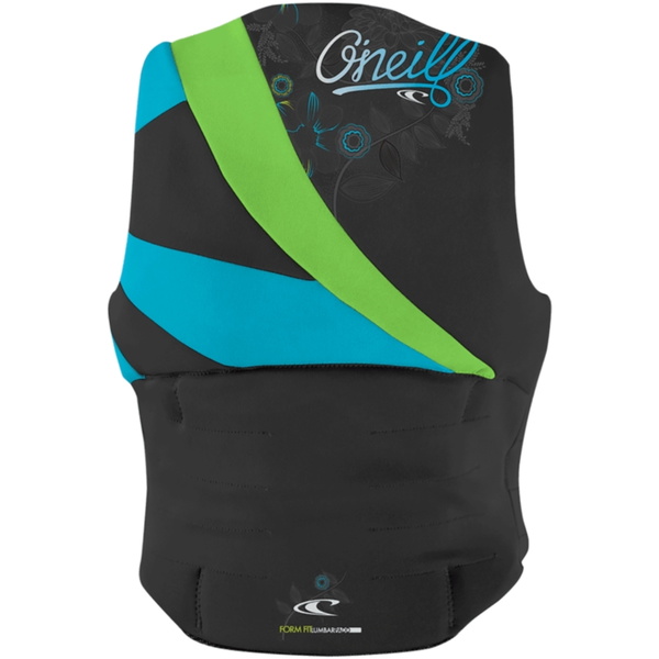O'Neill Womens Siren USCG Life Vest 4132 - Black / Dayglo / Turquoise